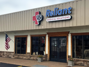   Reliant Medical Solutions storefront with sign
 
